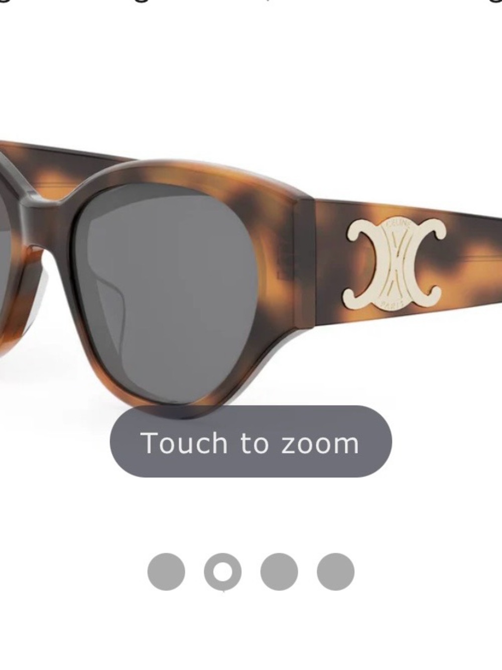 Celine Tortoiseshell Cat-Eye Sunglasses with Brown Leather Case - Picture 5 of 6